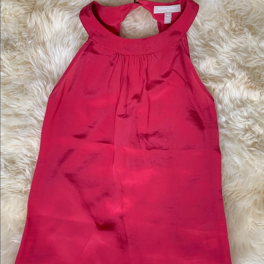Banana Republic silk halter blouse